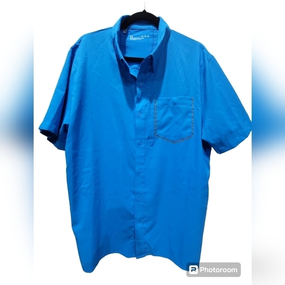 Under Armour XL MENS Casual Button Down Hidden Zipper Pocket + Front Side Pocket - Picture 1 of 8